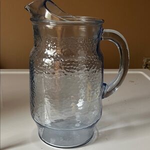 Vintage LIBBEY Chateau Blue Sapphire glass pitcher